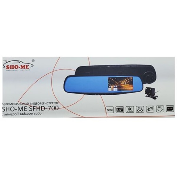 Видеорегистратор зеркало Sho-me SFHD-700 [4,3 дюйма]