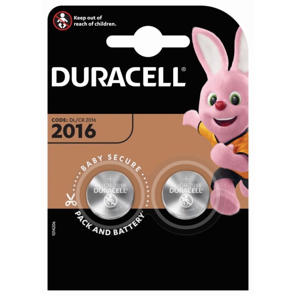 Батарейка Duracell 2016 - 2шт